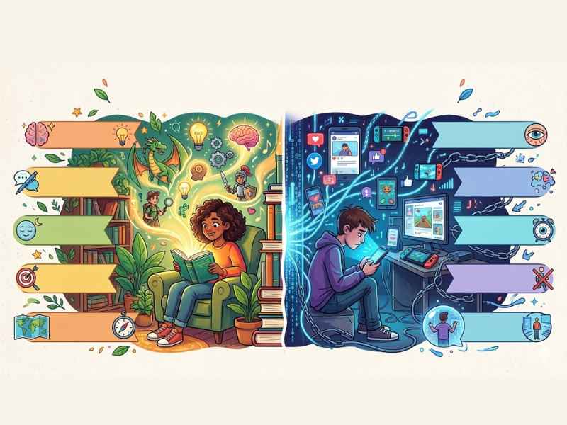 The Power of Reading vs. Screen Time