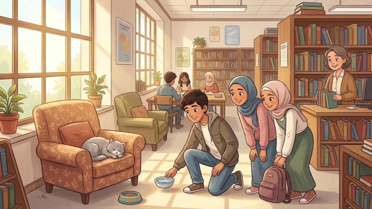 The Cat in the School Library